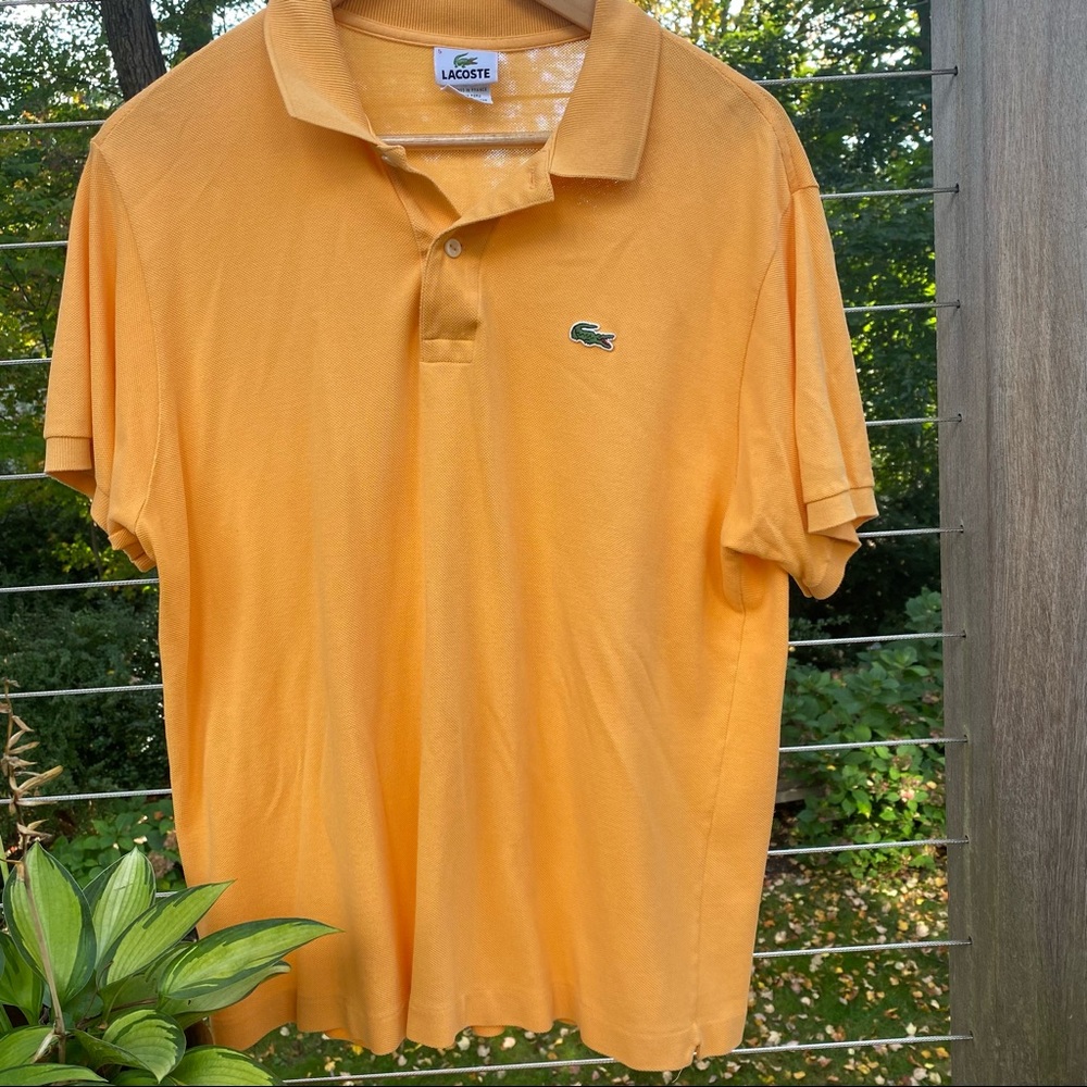 LACOSTE Men’s Classic Pique Orange Pool Shirt Size 5 (Large)